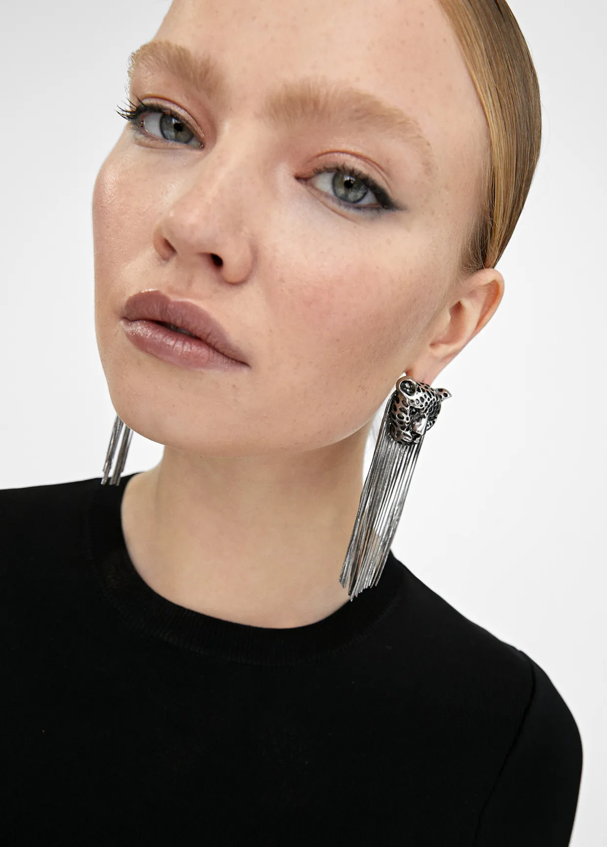 Pendientes cabeza de leopardo