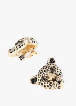 Pendientes cara leopardo