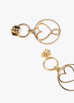 Pendientes circulo y corazón infinito