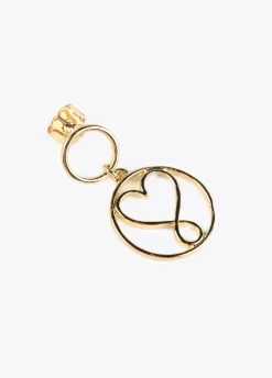 Pendientes circulo y corazón infinito
