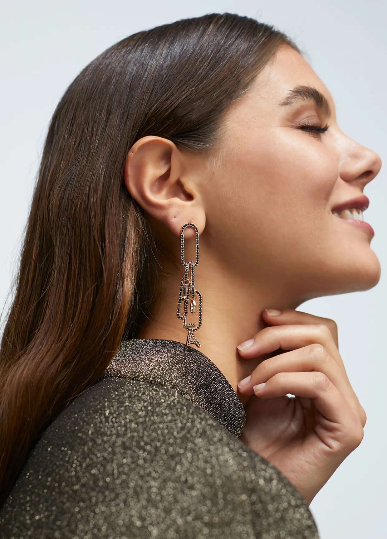 Pendientes colgantes y cristales