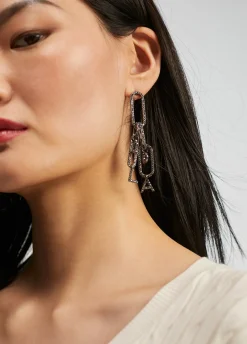 Pendientes colgantes y cristales
