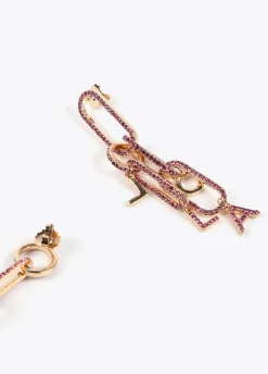 Pendientes colgantes y cristales