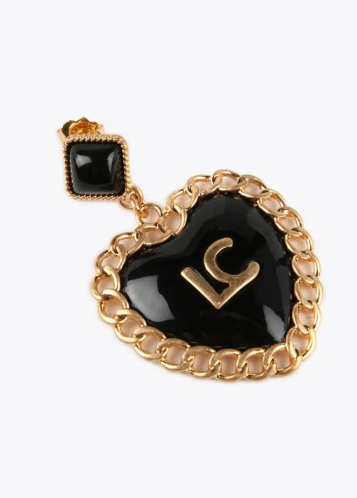 Pendientes corazón encadenado