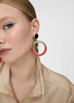 Pendientes de aro bicolor