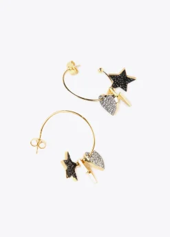 Pendientes de aro con charms