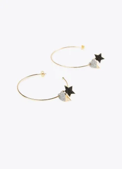 Pendientes de aro con charms