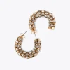 Pendientes de aro y cristales