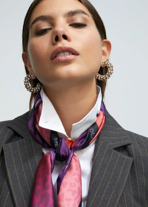 Pendientes de aro y cristales