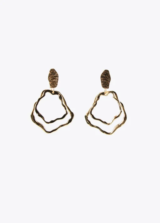 Pendientes dorados multiforma