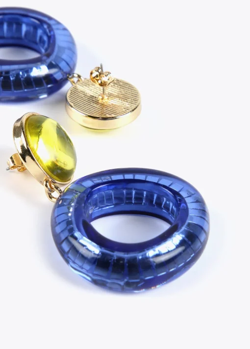 Pendientes dos piezas de colores