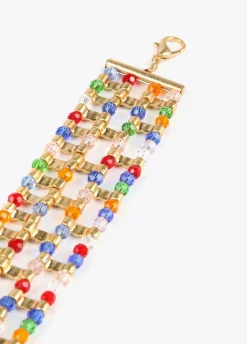Pulsera cristales multicolor