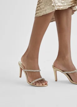 Sandalia de tacón y tiras