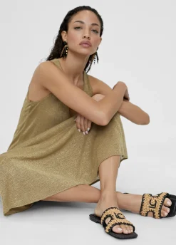 Sandalia pala efecto rafia