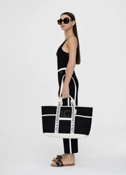 Shopper Canvas con asas logotipadas