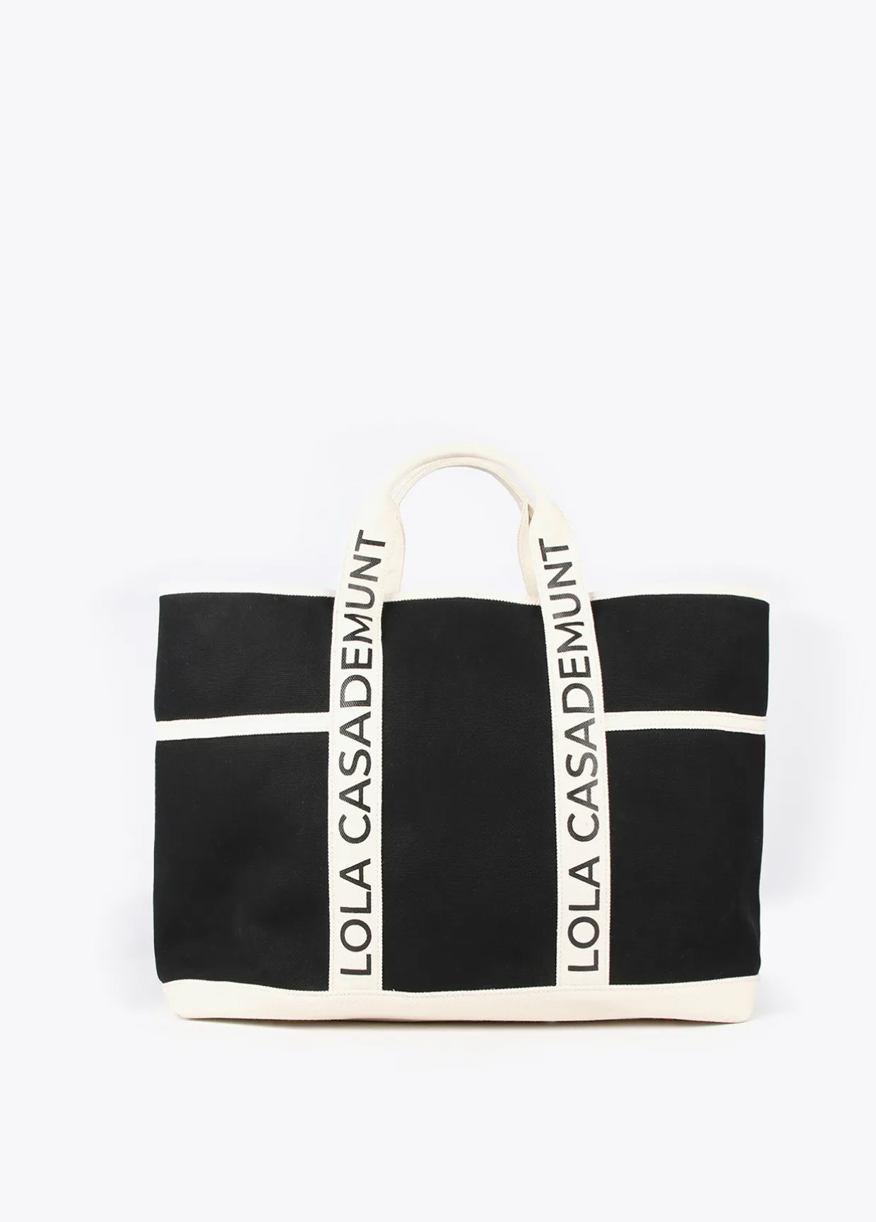 Shopper Canvas con asas logotipadas