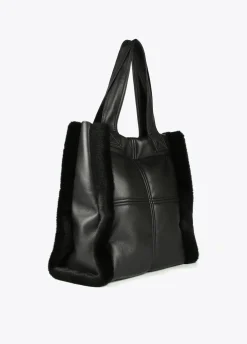 Shopper efecto piel y pelo