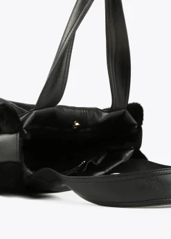 Shopper efecto piel y pelo