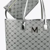 Shopper gris monograma