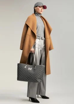 Shopper gris monograma