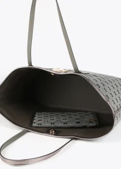 Shopper gris monograma