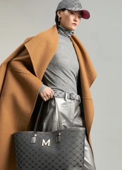 Shopper gris monograma
