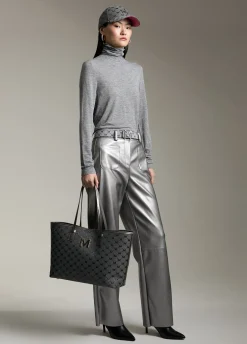 Shopper gris monograma