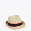 Sombrero de paja con cinta logotipada  - Lola Casademunt