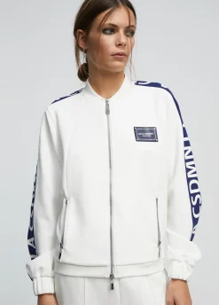 Sudadera bicolor cremallera