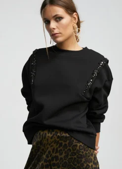 Sudadera con pedrería