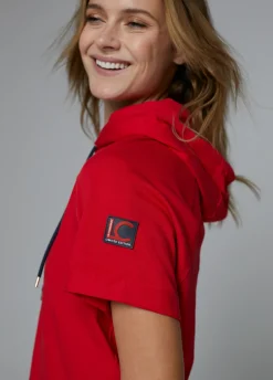 Sudadera manga corta roja de algodón 100%  - Lola Casademunt