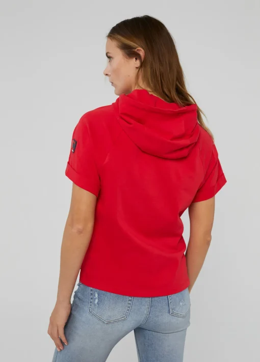 Sudadera manga corta roja de algodón 100%  - Lola Casademunt