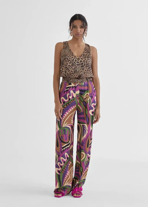 Top estampado animal
