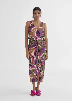 Top estampado multicolor