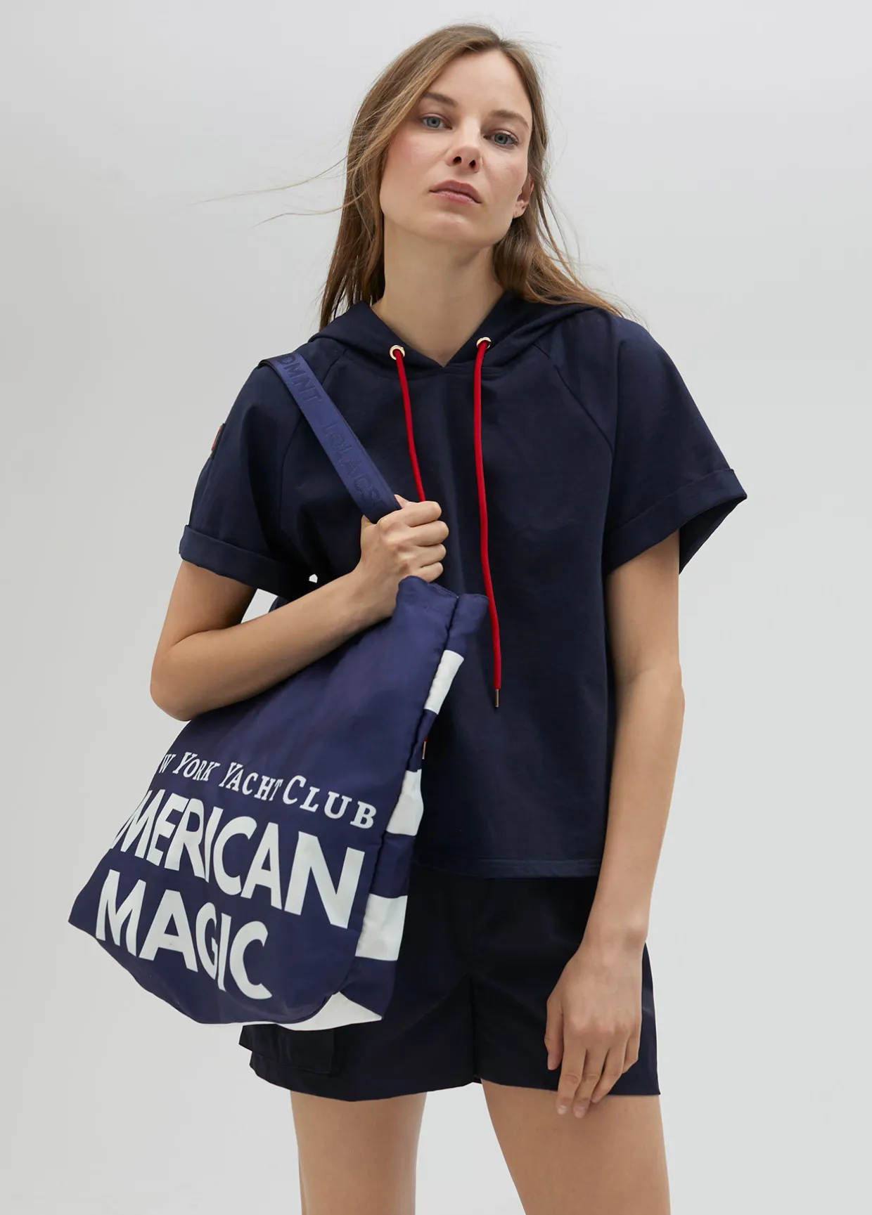Tote bag de color azul  American Magic - Lola Casademunt
