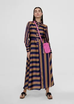 Vestido camisero de rayas