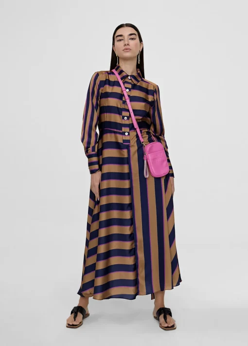 Vestido camisero de rayas