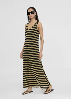 Vestido largo de rayas