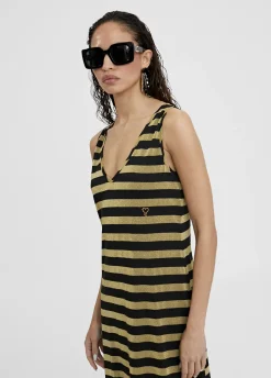 Vestido largo de rayas