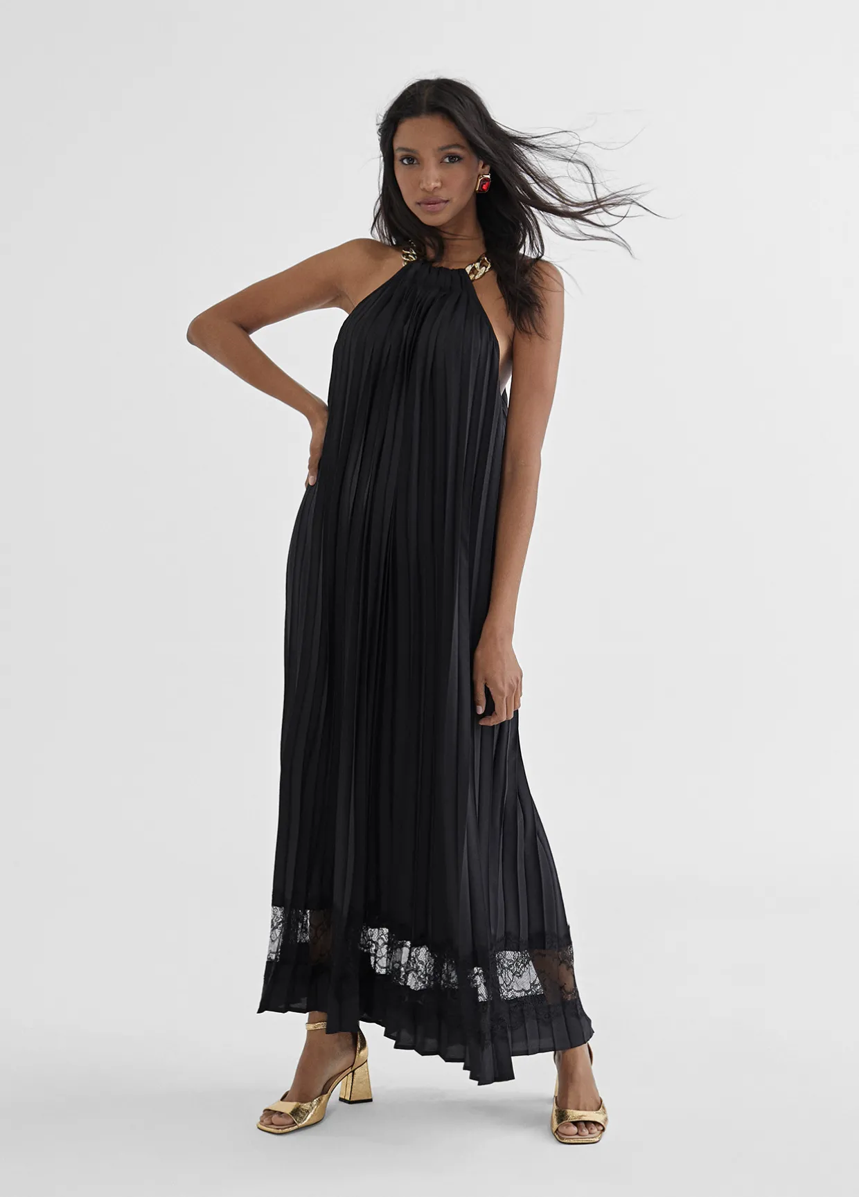 Vestido largo halter