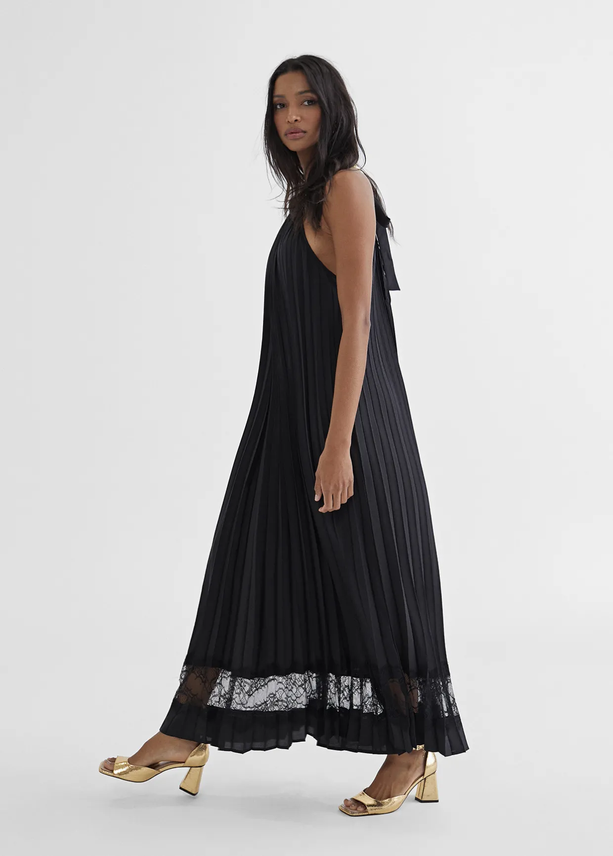 Vestido largo halter