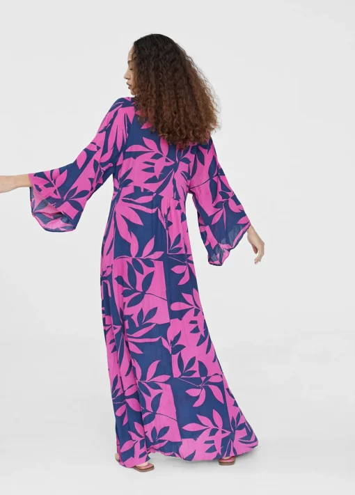 Vestido largo manga japonesa