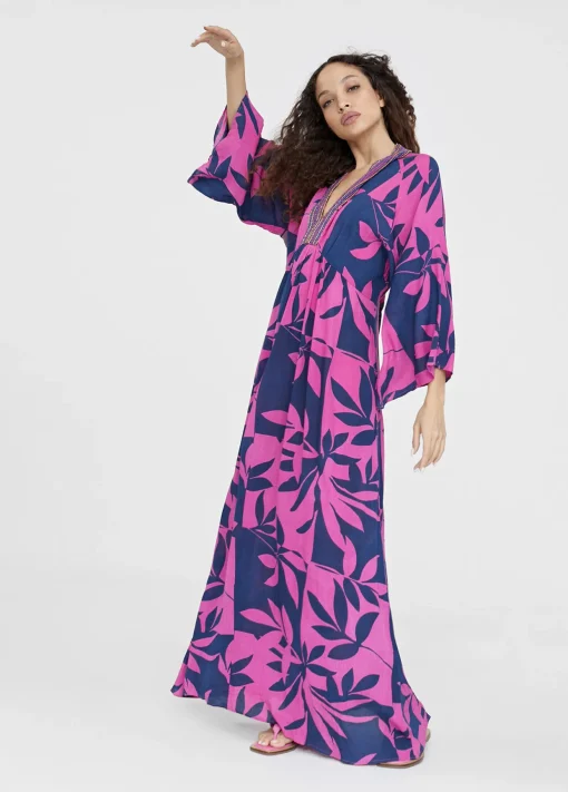 Vestido largo manga japonesa