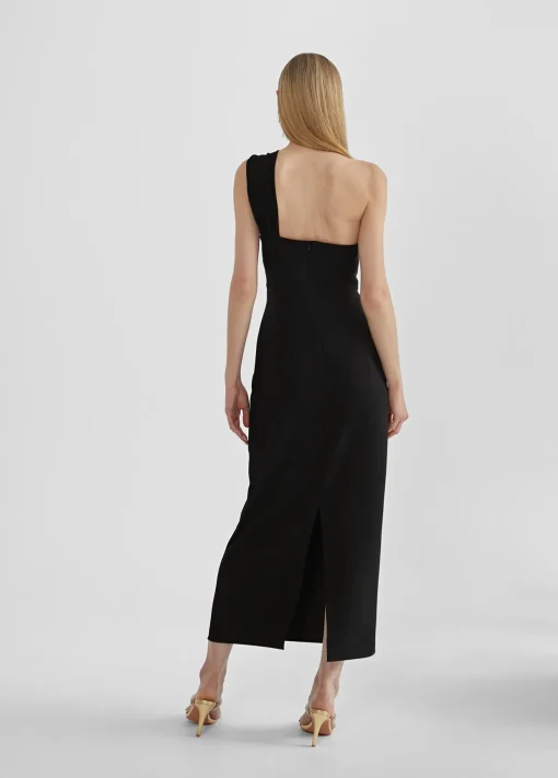 Vestido midi tirante asimétrico