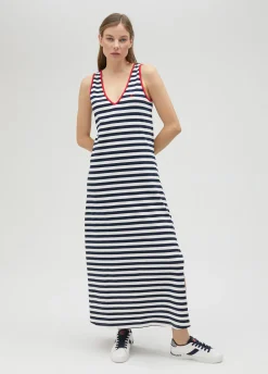 Vestido rayas midi de algodón 100% - Lola Casademunt