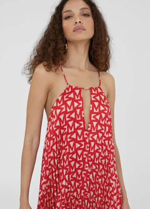 Vestido rojo monograma