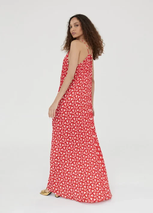Vestido rojo monograma
