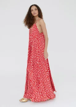 Vestido rojo monograma