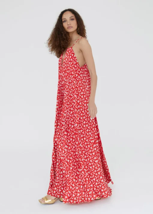 Vestido rojo monograma