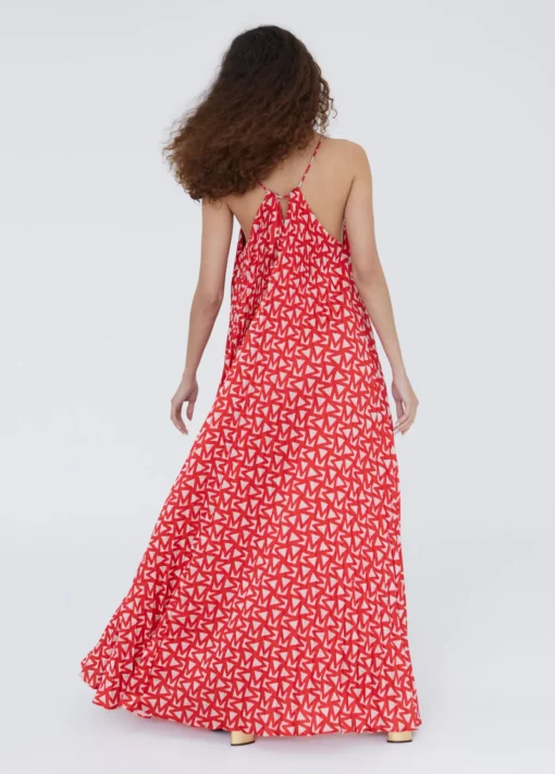 Vestido rojo monograma